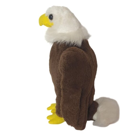 Giftable World American Bald Eagle 12.5" Plush Soft Brown White Wild Birds Toy - Picture 3 of 8